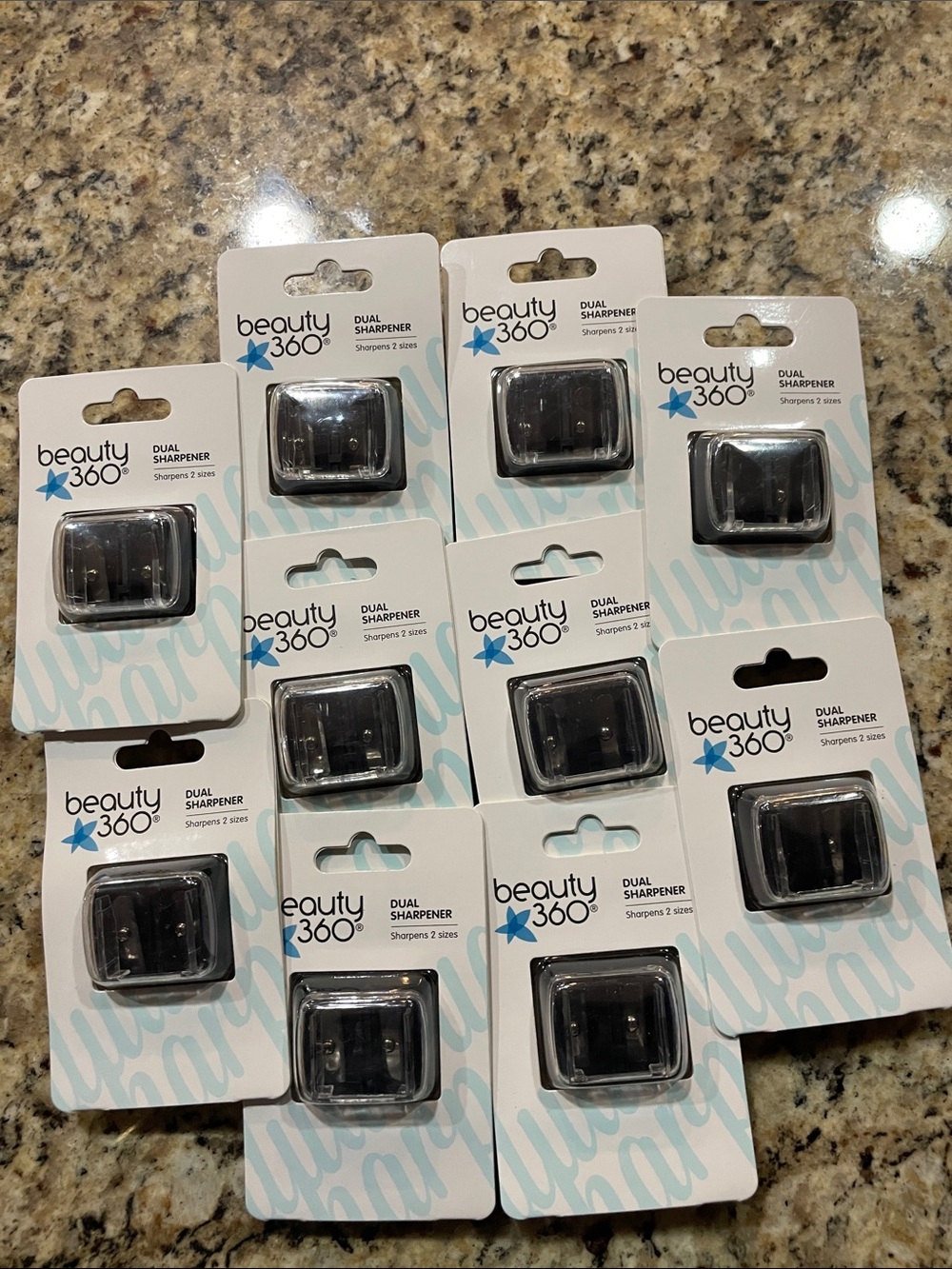 beauty 360® Black Dual Pencil Sharpener Set of 10